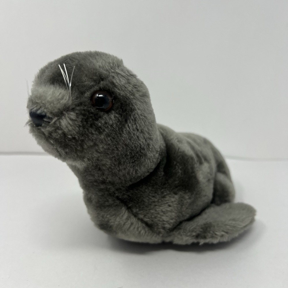 Dakin‎ Gray Seal Sea Lion Plush Stuffed Animal 10" Vtg Collectible